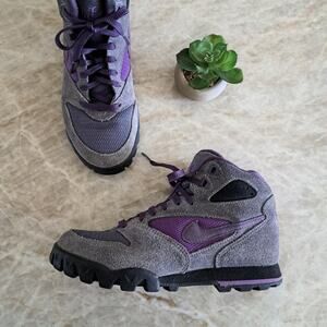 Vintage 90s Nike ACG Caldera Hiking Boots Women Sz 6 Suede Trail Outdoor Purple